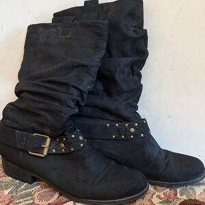 Unlisted by Kenneth Cole Black Suede Women's Boots